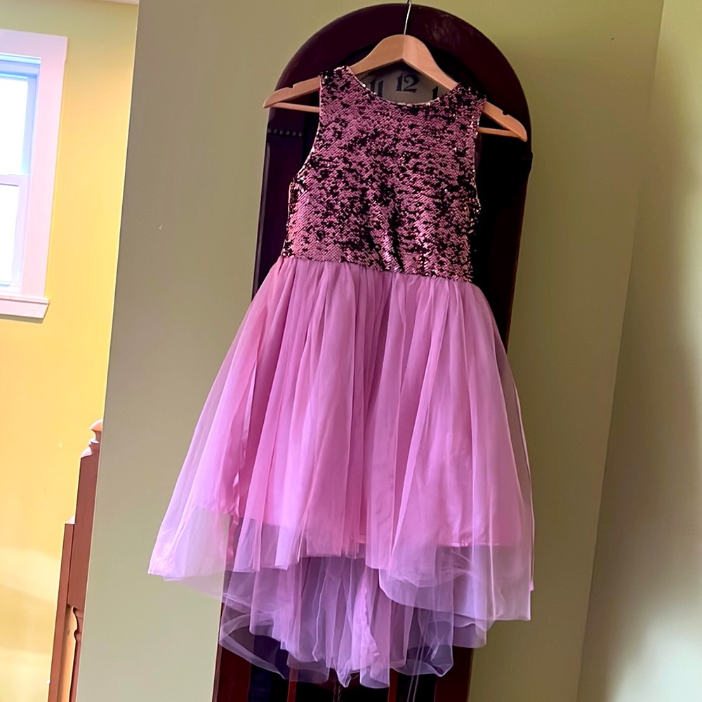 Girls shimmery and elegant pink dress XL 14/16